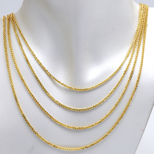 Real Gold Square Wheat 2 MM Chain 3421 (70 C.M) CH1249