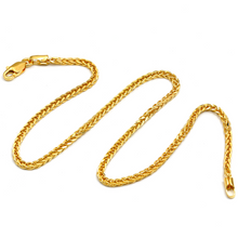 Real Gold Square Wheat 2 MM Bracelet 3421 (18 C.M) BR1582