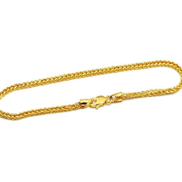 Real Gold Square Wheat 2 MM Bracelet 3421 (17 C.M) BR1868 – GOLD ZONE ...