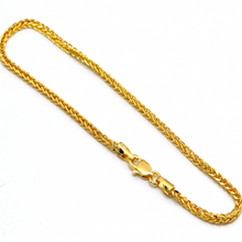 Real Gold Square Wheat 2 MM Bracelet 3421 (20 C.M) BR1581