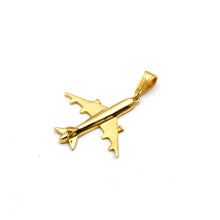 Real Gold Airplane Pendant 0681 P 2039