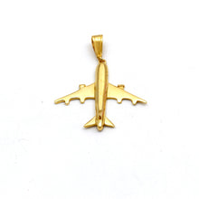 Real Gold Airplane Pendant 0681 P 2039