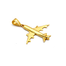 Real Gold Airplane Pendant 0681 P 2039