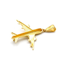 Real Gold Airplane Pendant 0681 P 2039