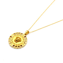 Real Gold Greek Medusa Maze Necklace 1352 CWP 2041