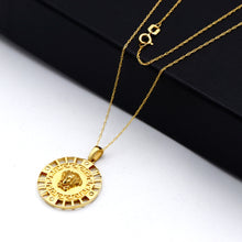 Real Gold Greek Medusa Maze Necklace 1352 CWP 2041