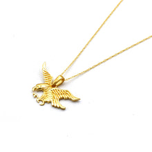 Real Gold Flying Eagle Necklace 0281 CWP 2043