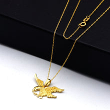 Real Gold Flying Eagle Necklace 0281 CWP 2043