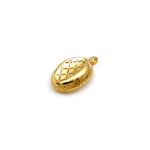 Real Gold Oval Lattice Filigree Locket Pendant 0338 P 2044
