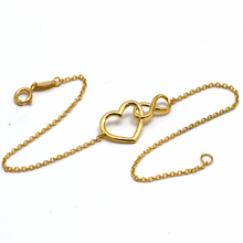 Real Gold Infinity Heart Bracelet 2889 (19 C.M) BR1572