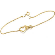 Real Gold Infinity Heart Bracelet 2889 (19 C.M) BR1572