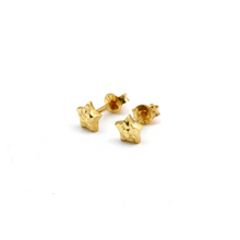 Real Gold Diamond Cut Star Stud Earrings Set 0210 E1982
