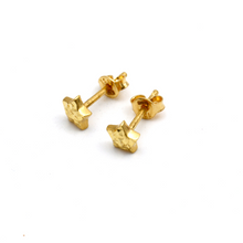 Real Gold Diamond Cut Star Stud Earrings Set 0210 E1982