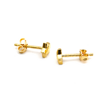 Real Gold Diamond Cut Star Stud Earrings Set 0210 E1982