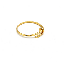 Real Gold Nail Wrap Ring (Size 5) 0021 R2997