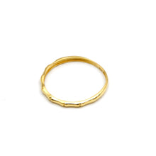 Real Gold Bamboo Bar Ring (Size 8) 0116 R3019