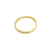 Real Gold Bamboo Bar Ring (Size 6) 0116 R3021