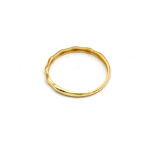Real Gold Bamboo Bar Ring (Size 7) 0116 R3020