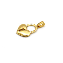 Real Gold Heart Padlock Pendant 0233 P 2046