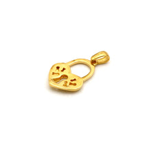 Real Gold Heart Padlock Pendant 0233 P 2046
