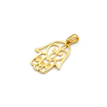 Real Gold Openwork Hamsa Hand Pendant 0050 P 2047