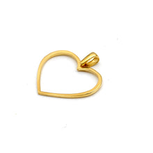 Real Gold Open Heart Outline Pendant 0255 P 2048