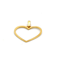 Real Gold Open Heart Outline Pendant 0255 P 2048