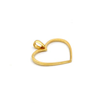 Real Gold Open Heart Outline Pendant 0255 P 2048