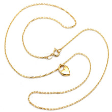 Real Gold One Sided Heart Lock Pendant Necklace 2876 (45 C.M) N1574
