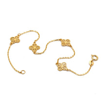 Real Gold Geometric Filigree Flower Bracelet 2904(19 C.M) BR1937