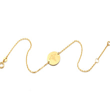 Real Gold Medical Symbol Disc Bracelet 7886 (17 + 2 = 19 C.M) BR1938