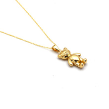 Real Gold 3D Teddy Bear Necklace 0503 CWP 2050
