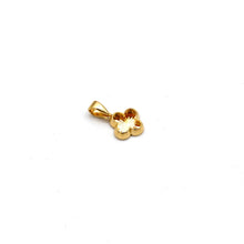 Real Gold Diamond Cut Clover Pendant Pendant 1657 P 2053