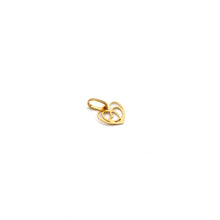 Real Gold Openwork Triple Heart Small Pendant 3001 P 2058