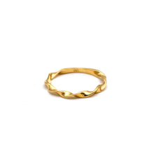 Real Gold Twisted Hammered Band Ring 6594 (Size 5) R3034