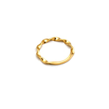 Real Gold Twisted Hammered Band Ring 6594 (Size 6) R3033