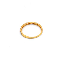 Real Gold Two Tone Plain Maze Hoop Ring 6906 YW (Size 7) R3036