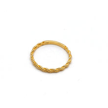 Real Gold Braided Rope Band Ring 7644 (Size 5) R3042