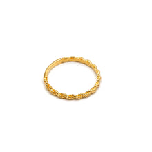 Real Gold Braided Rope Band Ring 7644 (Size 5) R3042