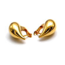 Real Gold Teardrop with Butterfly Back Closure Press Earrings Set 9180 E1985