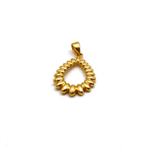 Real Gold Twisted Oval Pendant 0350 P 2059