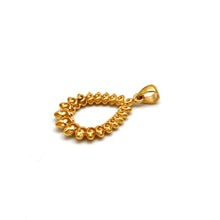 Real Gold Twisted Oval Pendant 0350 P 2059