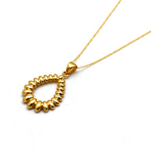 Real Gold Twisted Oval Necklace 0350 CWP 2059