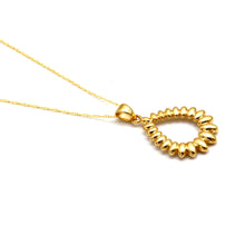 Real Gold Twisted Oval Necklace 0350 CWP 2059