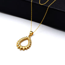 Real Gold Twisted Oval Necklace 0350 CWP 2059