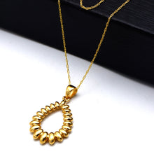 Real Gold Twisted Oval Necklace 0350 CWP 2059