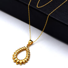 Real Gold Twisted Oval Necklace 0350 CWP 2059