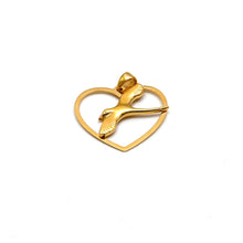 Real Gold Swallow Heart Pendant 2120 P 2060