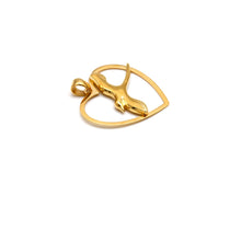 Real Gold Swallow Heart Pendant 2120 P 2060
