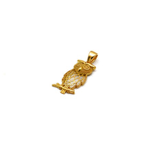 Real Gold Owl Branch Pendant 2103 P 2061